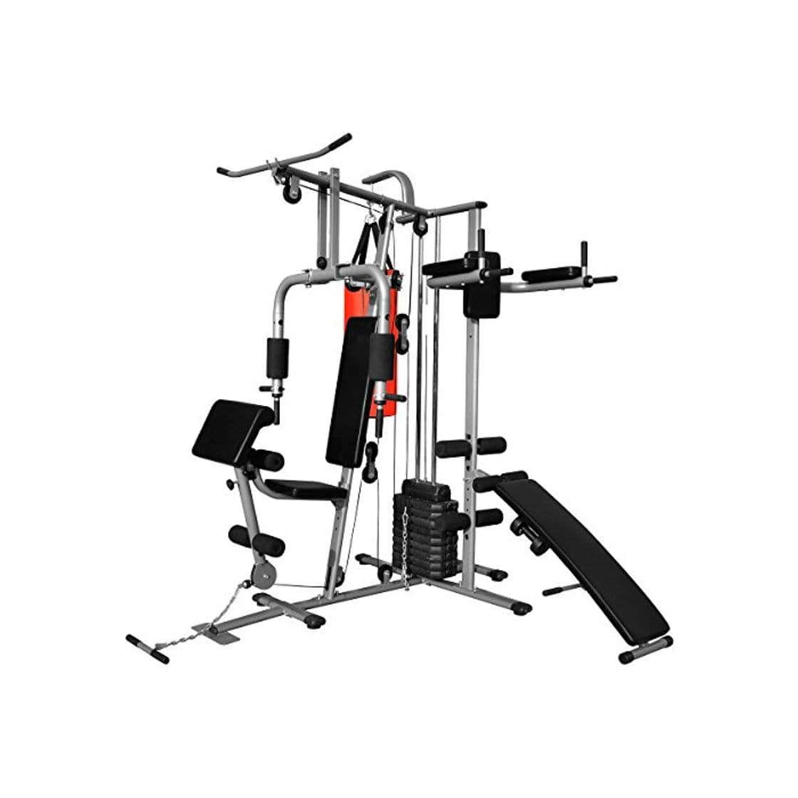 Producto vidaXL Gimnasio Multifuncional Máquina Musculación Aparato 65 kg Saco Boxeo