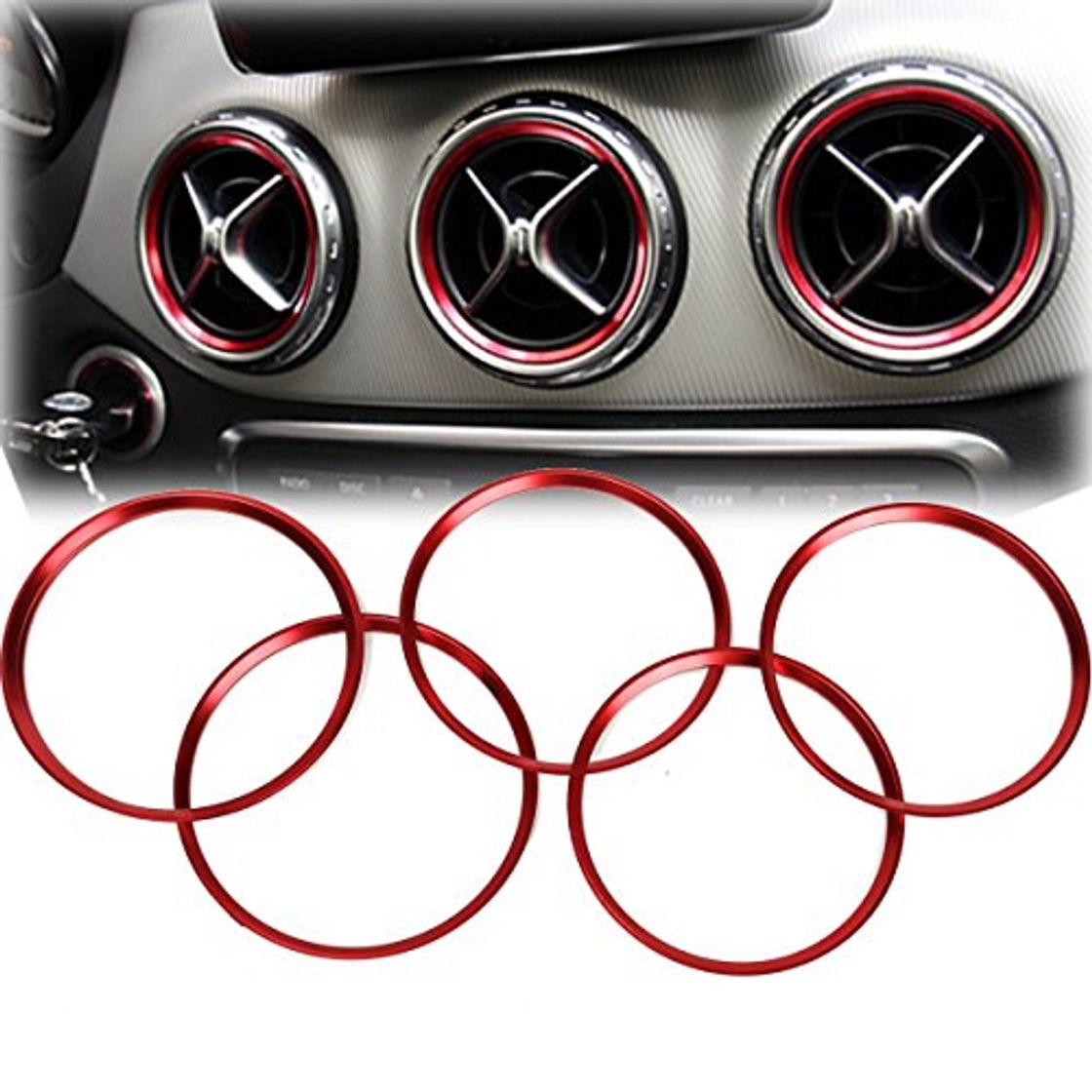 Producto Alamor Anillo Decorativo 5Pcs Air Outlet para Mercedes Benz A Clase A180