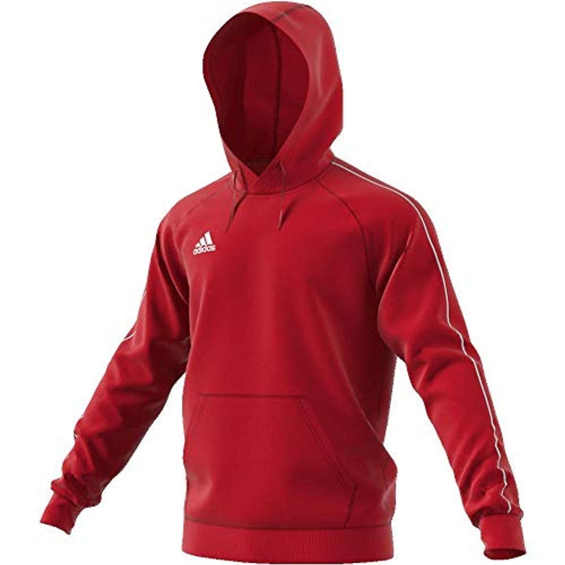 Fitness Adidas Core18 Hoody Sudadera con Capucha, Hombre, Rojo