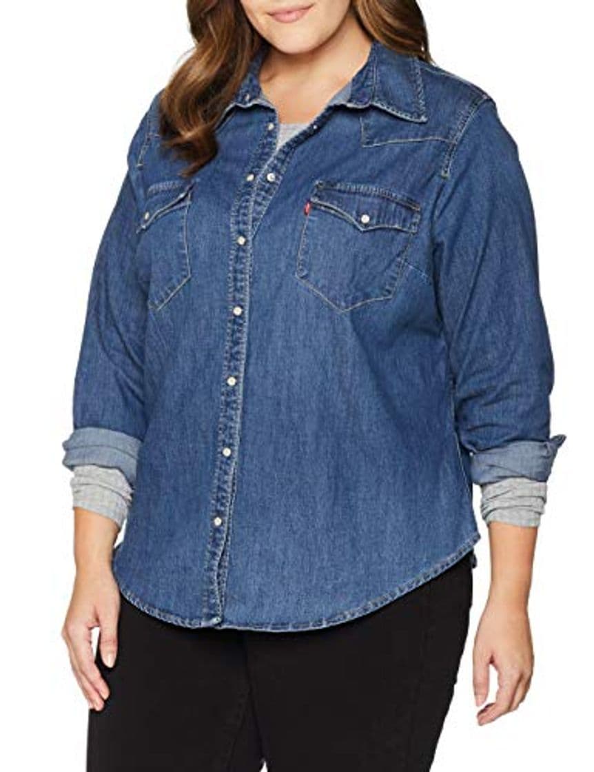 Moda Levi's Plus Size Pl Western Blusa, Azul