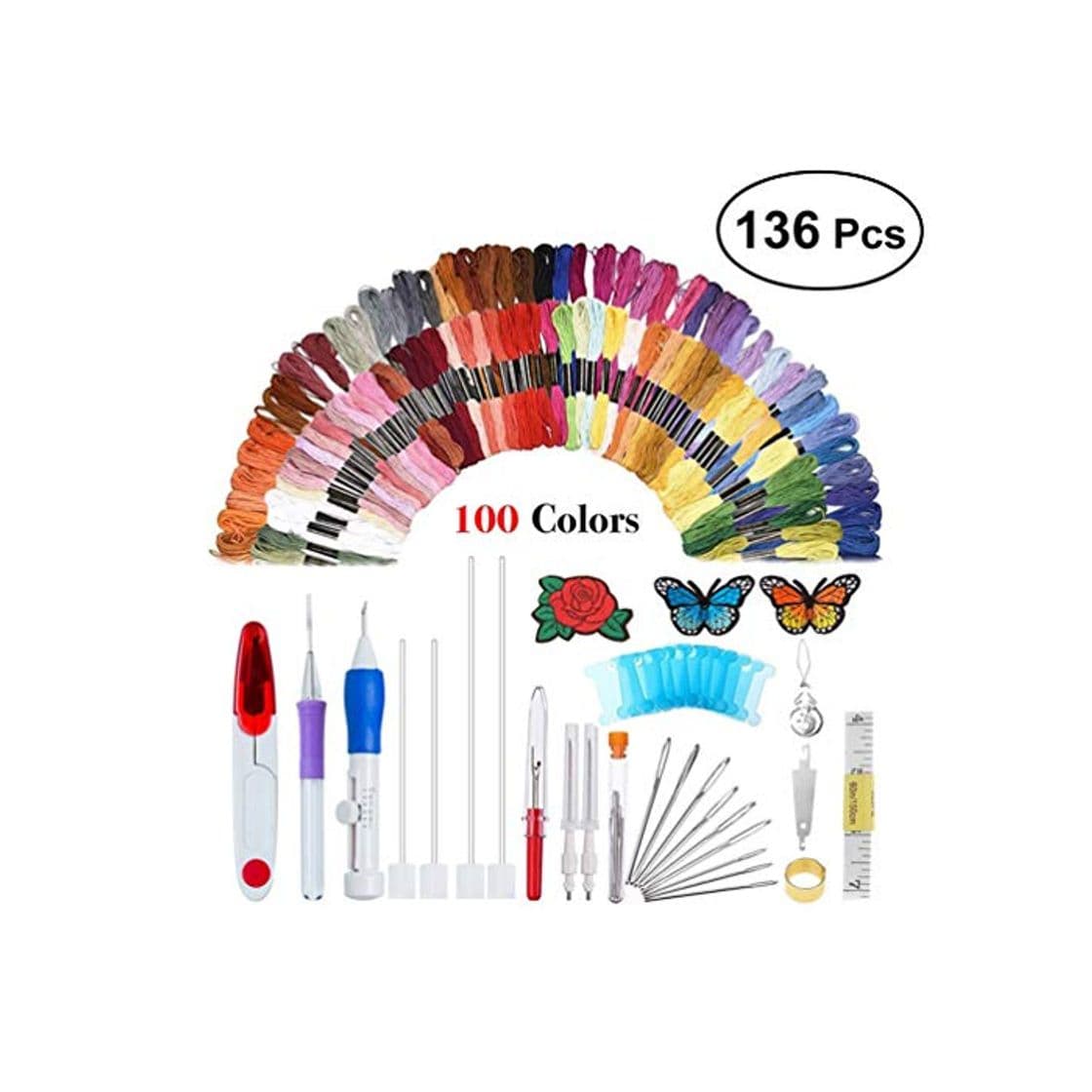 Producto HEALLILY Kit de bordado de aguja de perforación Magic Embroidery Pen Set