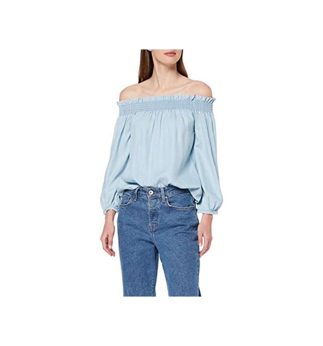 Producto Only Onlsamantha 3/4 Off Shoulder Dnm Top Qyt Blusa, Azul