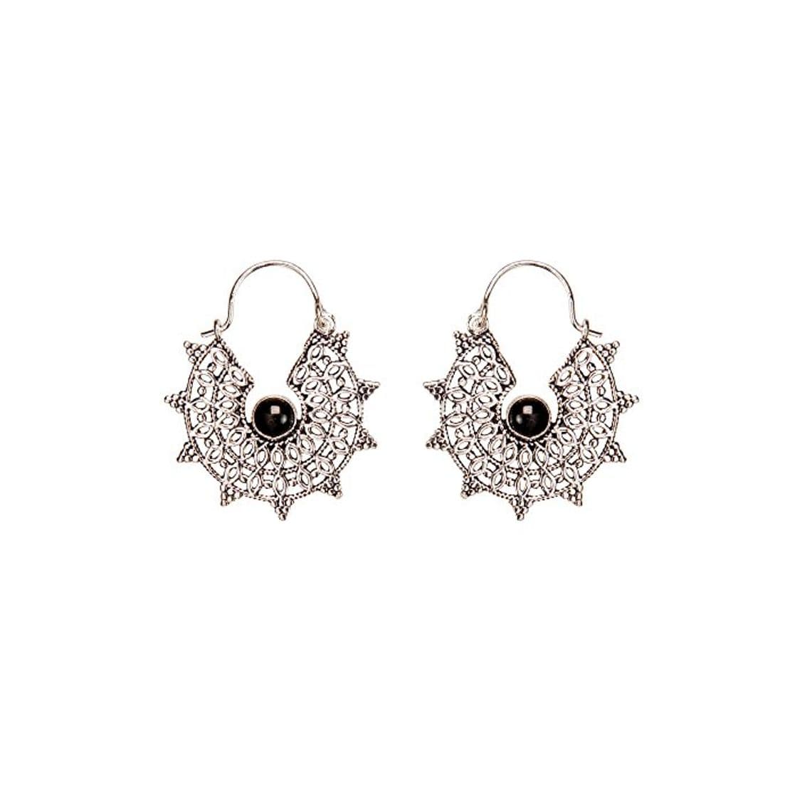 Producto 81stgeneration Aretes Pendientes Colgantes Filigrana Piedra Simulada Boho Mujer Latón Plateado