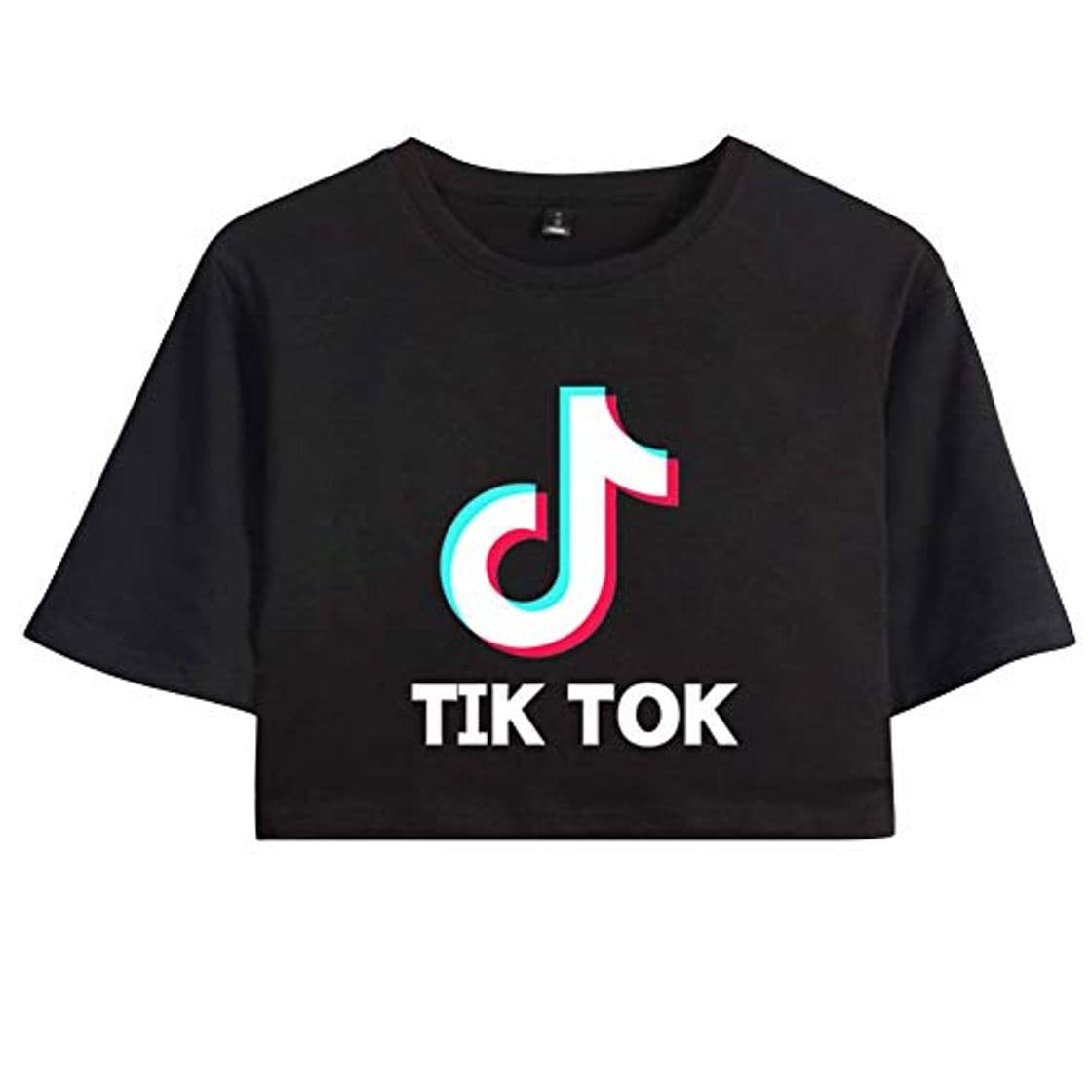 Product TIK TOK Camiseta Corta para Niñas Adolescentes Moda Verano Sexy Tops de