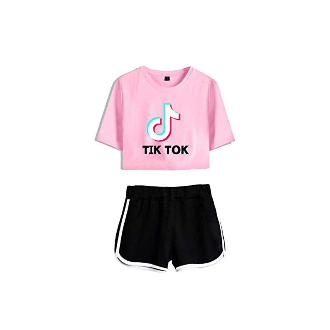 Product Tops Corto y Pantalones Cortos para Niñas 23 Piezas Camiseta de Manga Corta TIK Tok con Pantalón Corto Conjunto Superior Correr Chándal Verano Casual Ropa Deportiva Pijamas Ropa de Yoga