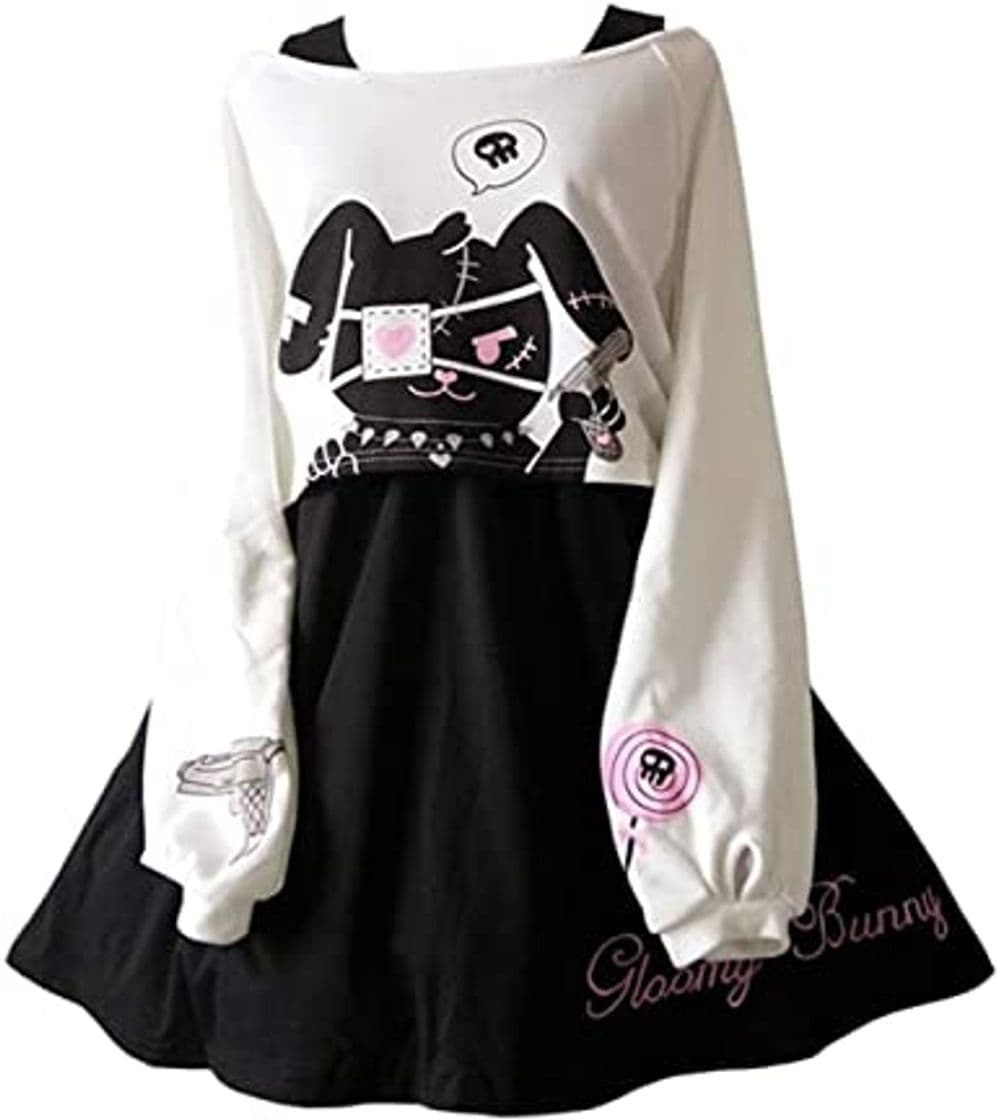 Product Kawaii Conejo Vestido Estampado 2 Piezas para niñas 2018 nuevos Vestidos