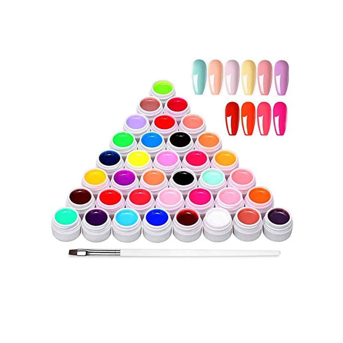 Producto Anself Gel Uñas 36 Colores Art-Pigmentos del Esmalte de Uñas Juego de