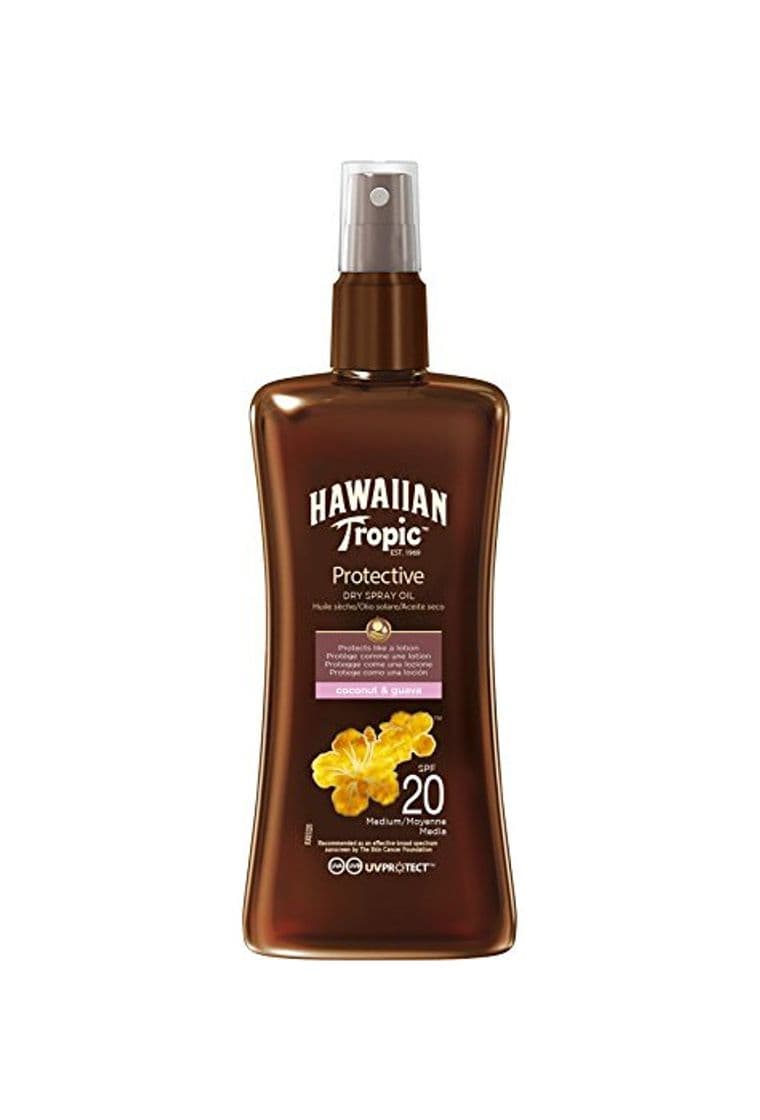 Belleza Hawaiian Tropic Protective Aceite Seco Bronceador SPF 20 con Protección Media