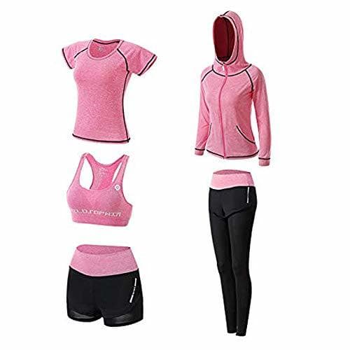 Product Ropa Deportiva Mujer, 5set Traje Camiseta para Deporte Yoga Gimnasia Sports Incluye