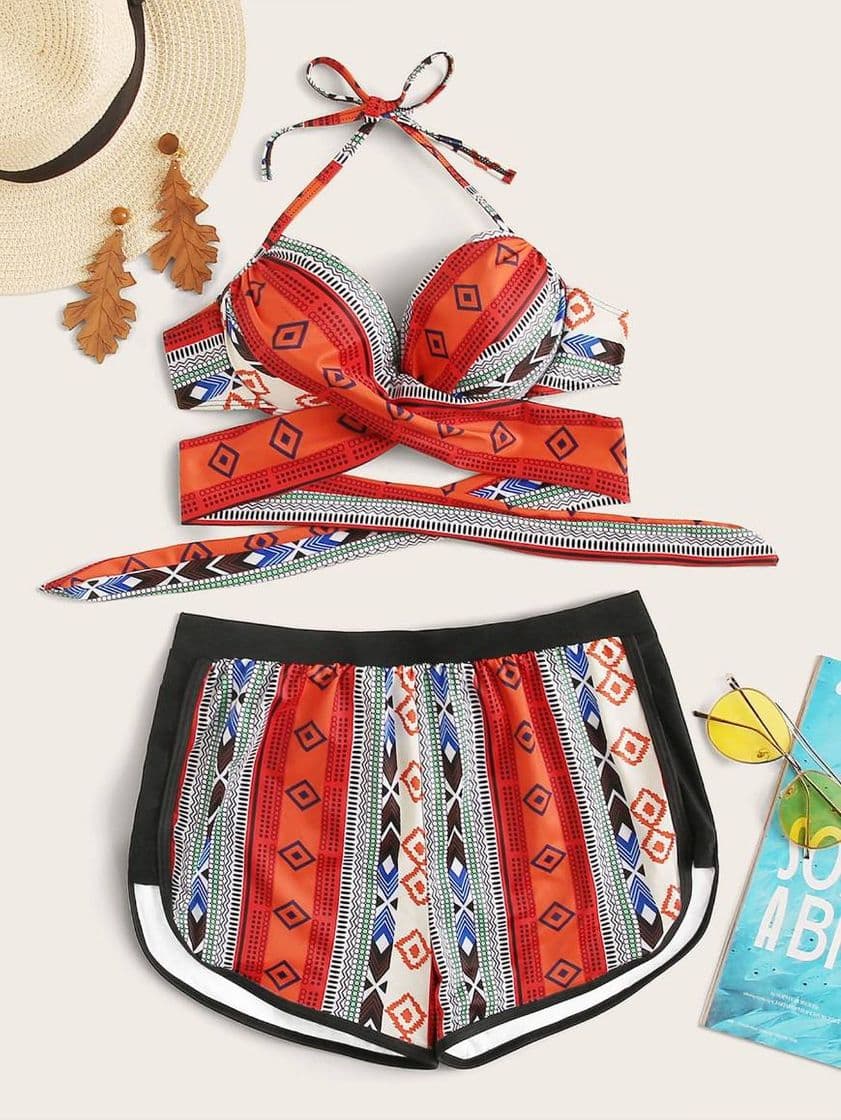 Moda Set de bikini Top y shorts 