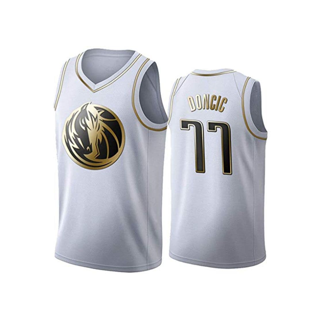 Moda Miyapy Mavericks #77 Doncic Camiseta de Jugador de Baloncesto para Hombres