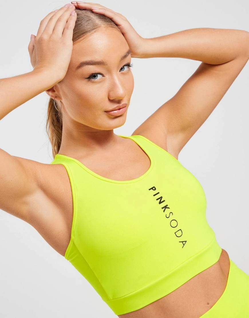 Product Pink soda sport bra neon