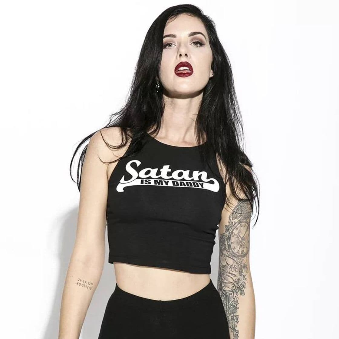 Moda Satán is my daddy Crop top