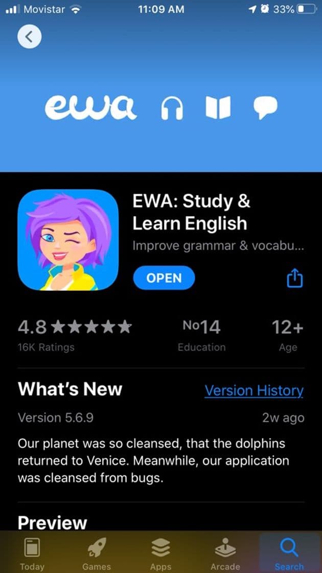 App ‎EWA: Learn English & Spanish on the App Store