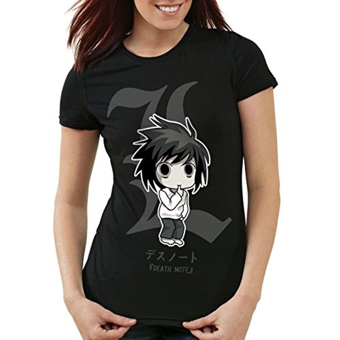 Producto style3 L Death Note Camiseta para Mujer T-Shirt Anime Manga Yagami, Color