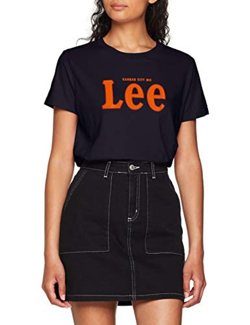 Moda Lee tee Camiseta, Azul