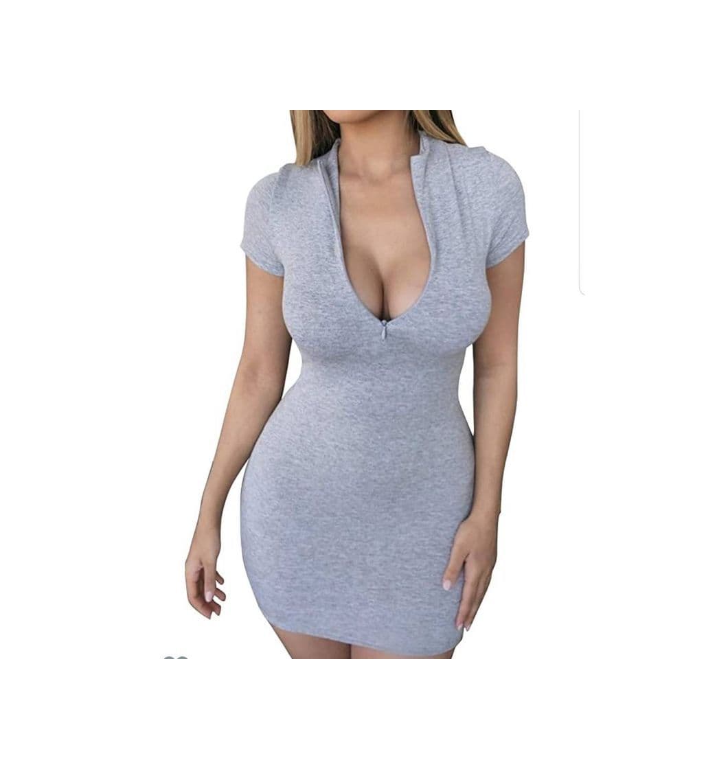 Fashion Vestido corto de coctel Gris 