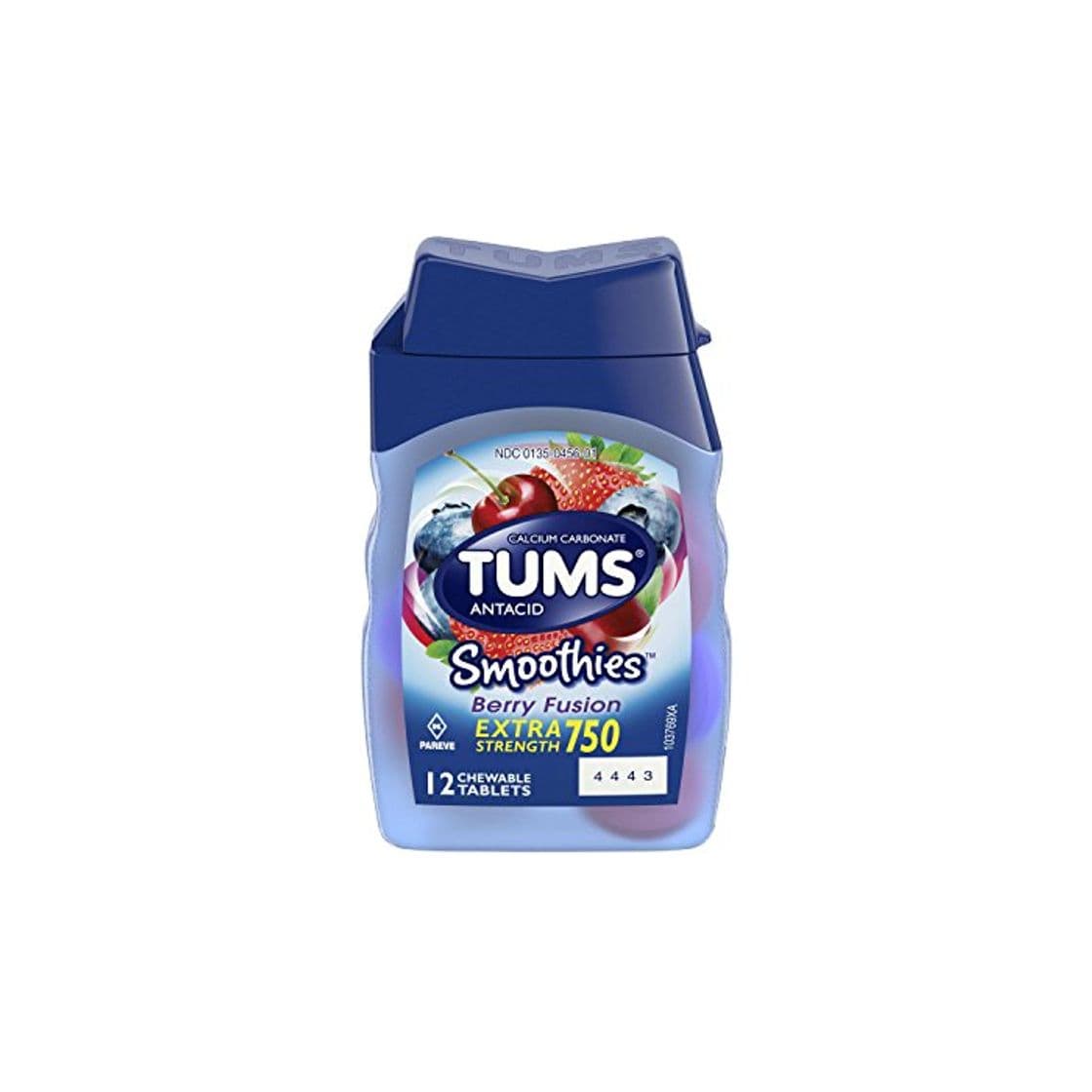 Producto TUMS Smoothies Extra Fuerza 750 Berry Fusion Calcio Carbonato Antiácido