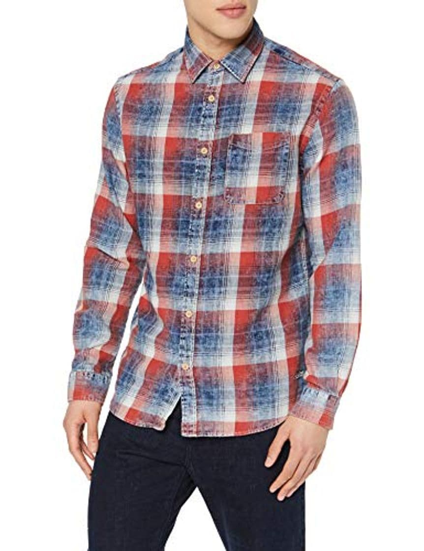 Moda Jack & Jones Jorknox Shirt LS Camisa, Multicolor