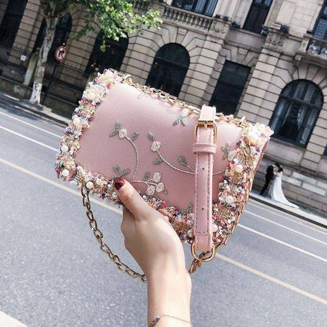 Fashion Bolsa rosa floridinha..🌺🌺