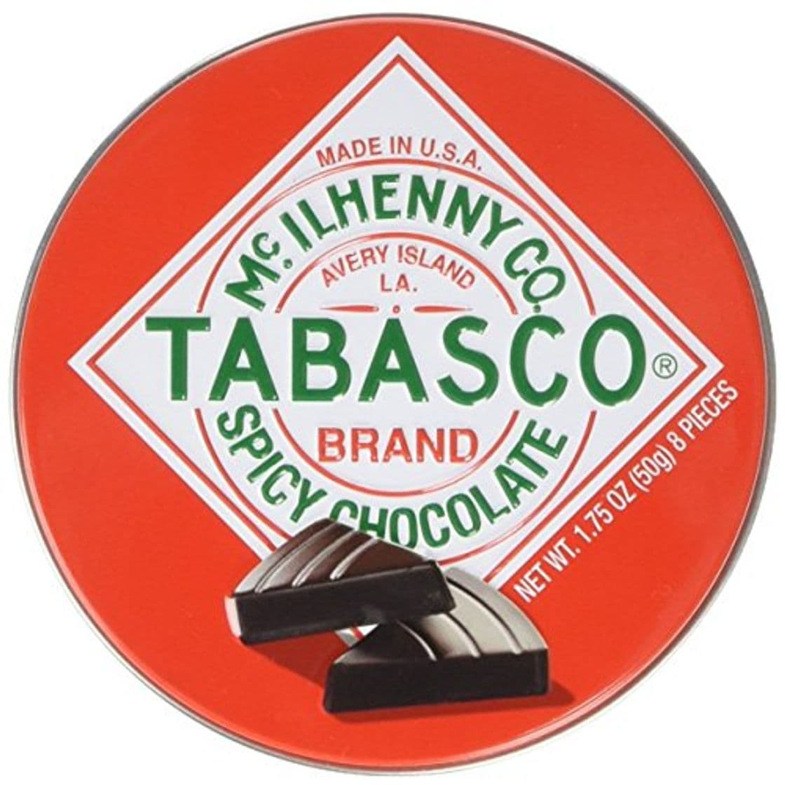 Producto Mc Ilhenny Co Tabasco Brand Spicy Chocolate in collectable tin