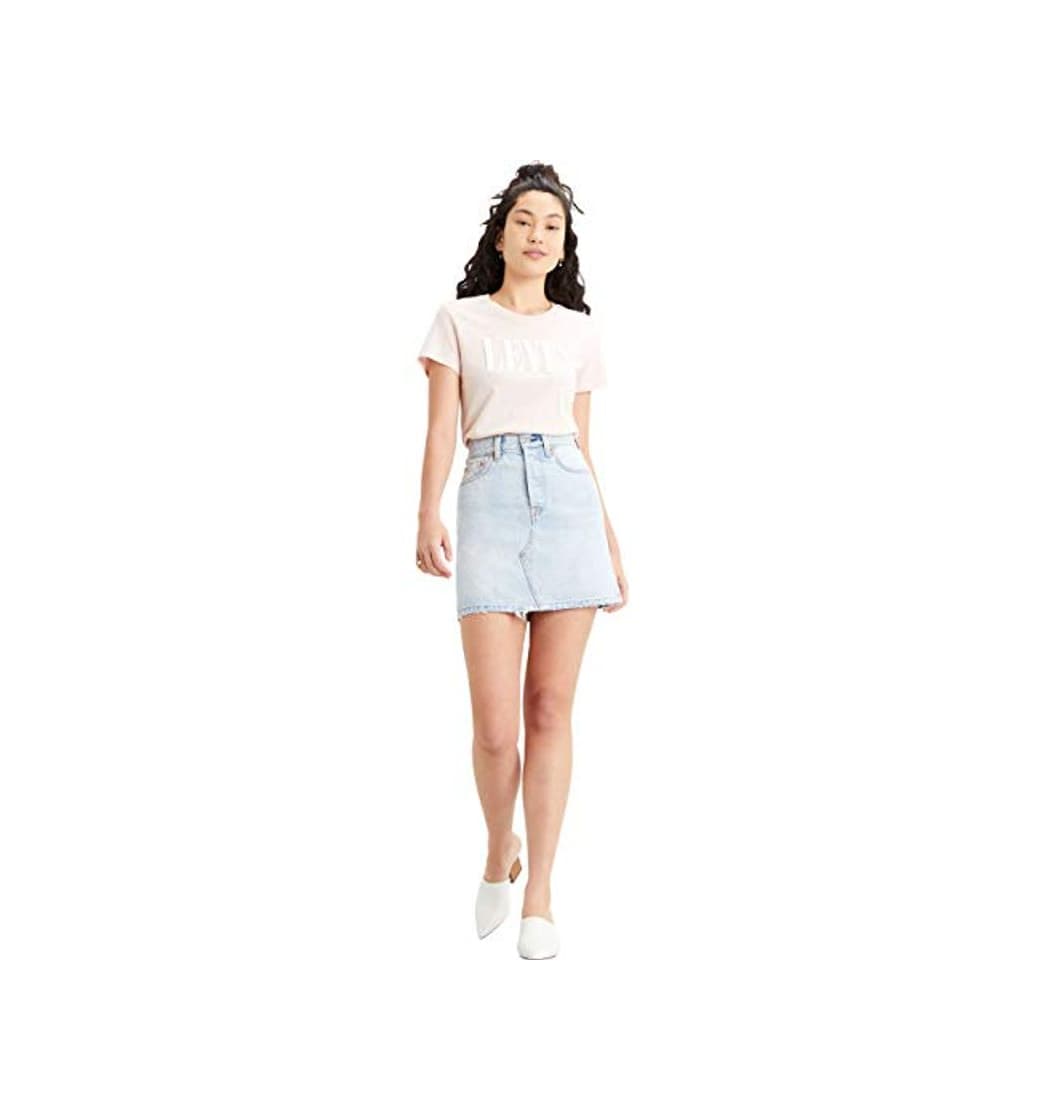 Moda Levi's High Rise Deconstructed Iconic Button Fly Skirt Falda