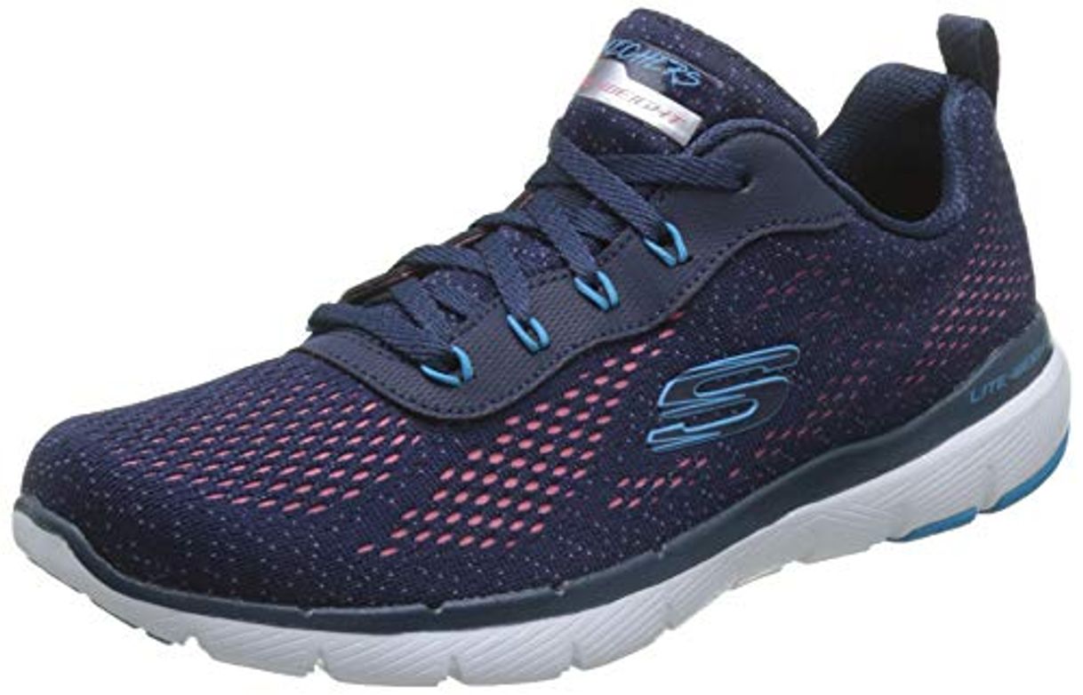 Moda Skechers Flex Appeal 3.0-Pure Velocity, Zapatillas Deportivas para Mujer, Navy