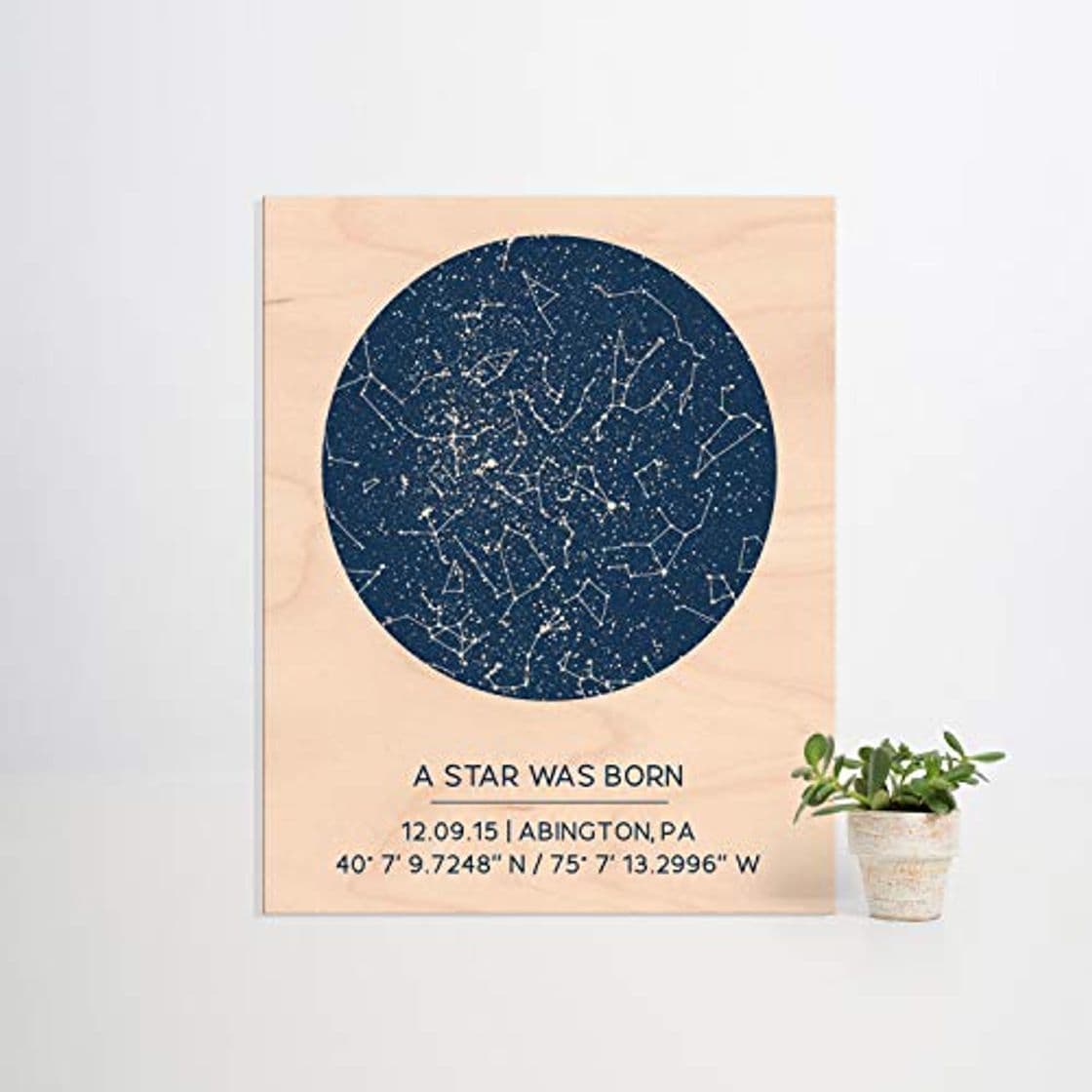 Producto Ced454sy - Mapa de Estrellas en Madera de 8 x 10 5