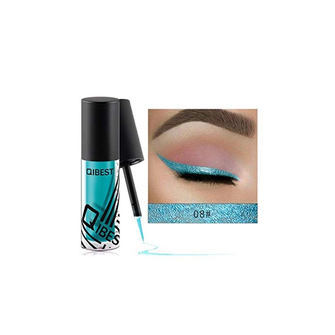 Fashion Moda 12 colores Opcionales Brillo Brillo delineador de ojos Liquid Eye Liner