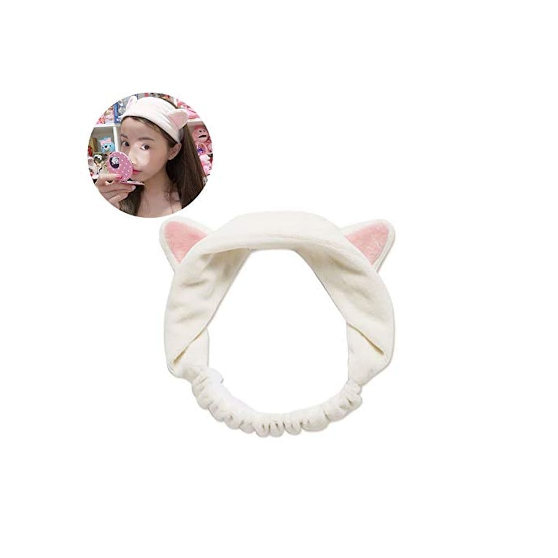 Moda Xiton 1 UNID Suave Elástica Oreja de Gato Hairband Lavado Creativo Cara