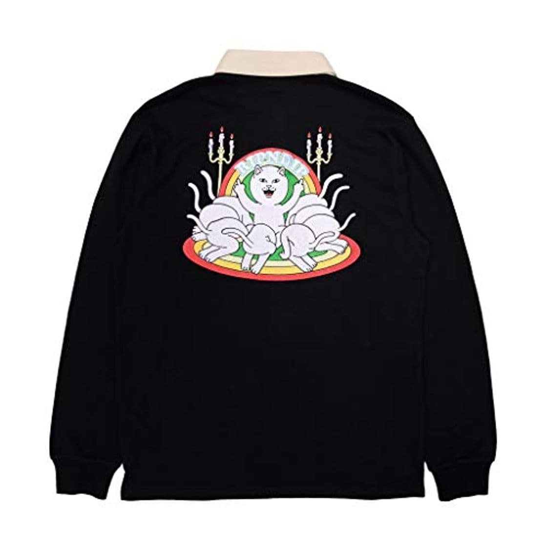 Product RIPNDIP Praise - Polo de Manga Larga con Parche Cosido