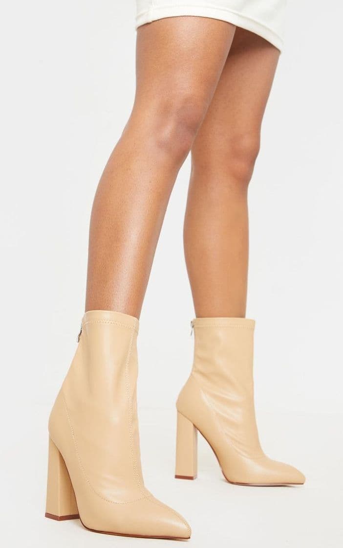 Product Tan Knee High Point Block Heel Boot