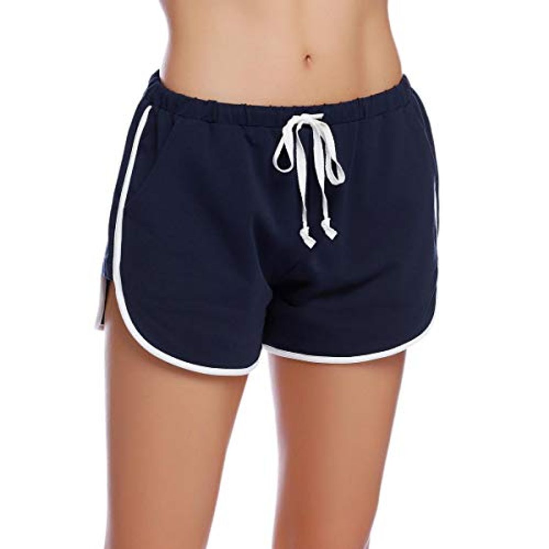 Producto Abollria Pantalones Cortos de Pijama para Mujer Cintura Elástica Ajustable y Bolsillo