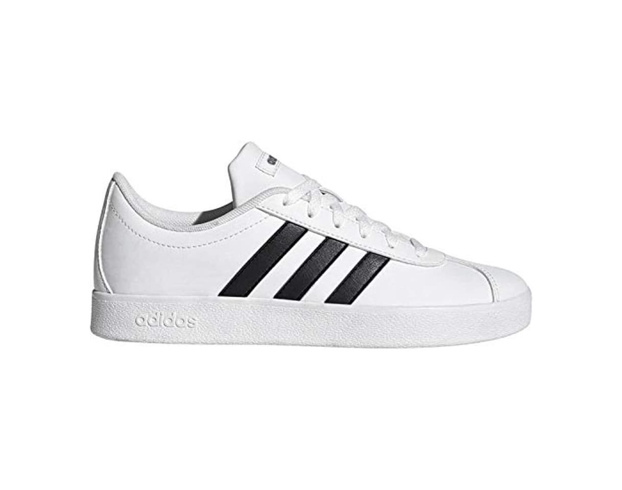 Moda Adidas VL Court 2.0 K, Zapatillas de Deporte Unisex Adulto, Blanco