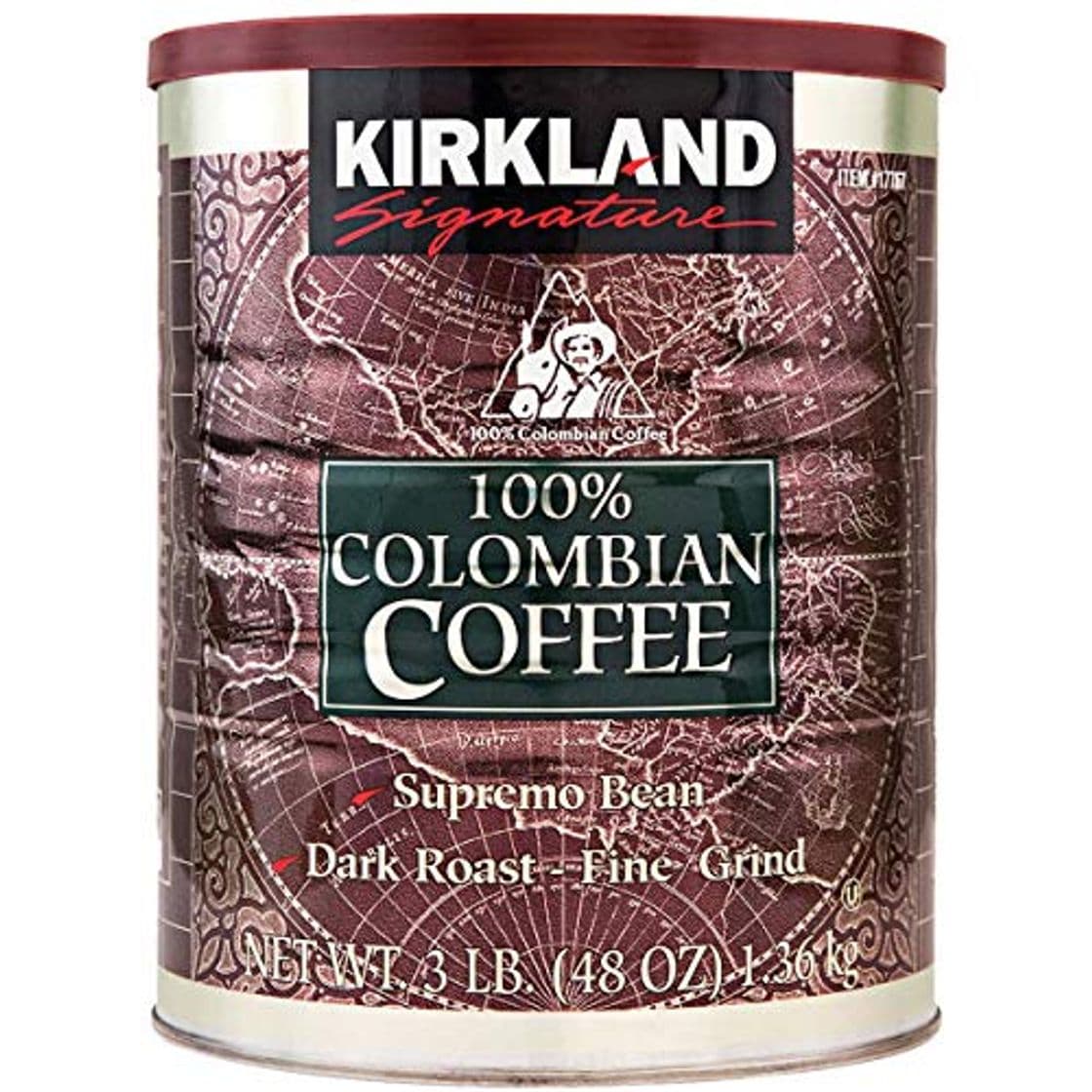 Producto Kirkland Signature 100% Colombian Filter Coffee Supremo Bean Dark Roast Fine Grind