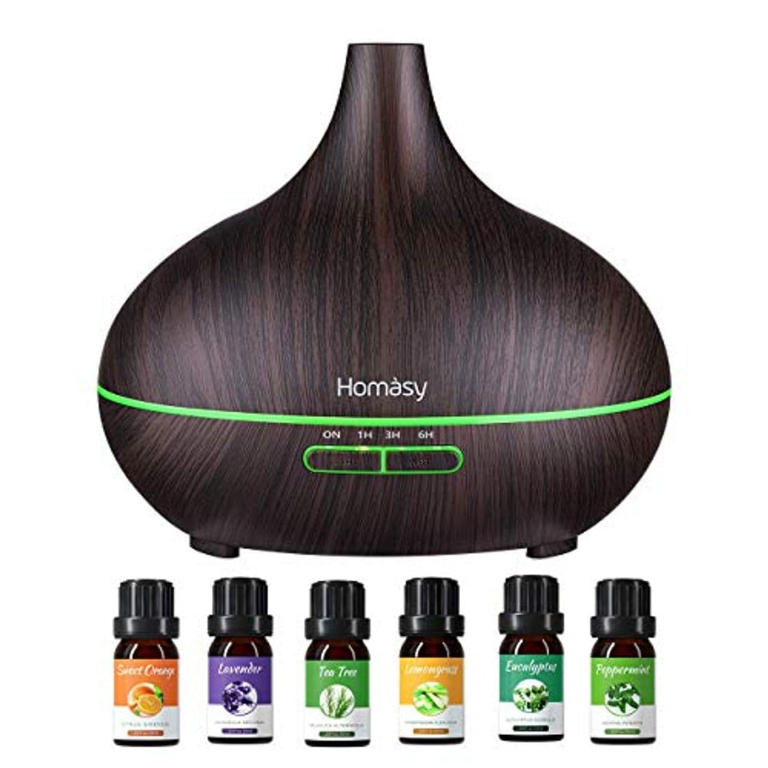 Producto Homasy 500ml Difusor de Aromas con 6 Botellas de Humidificadore Aceite Esencial