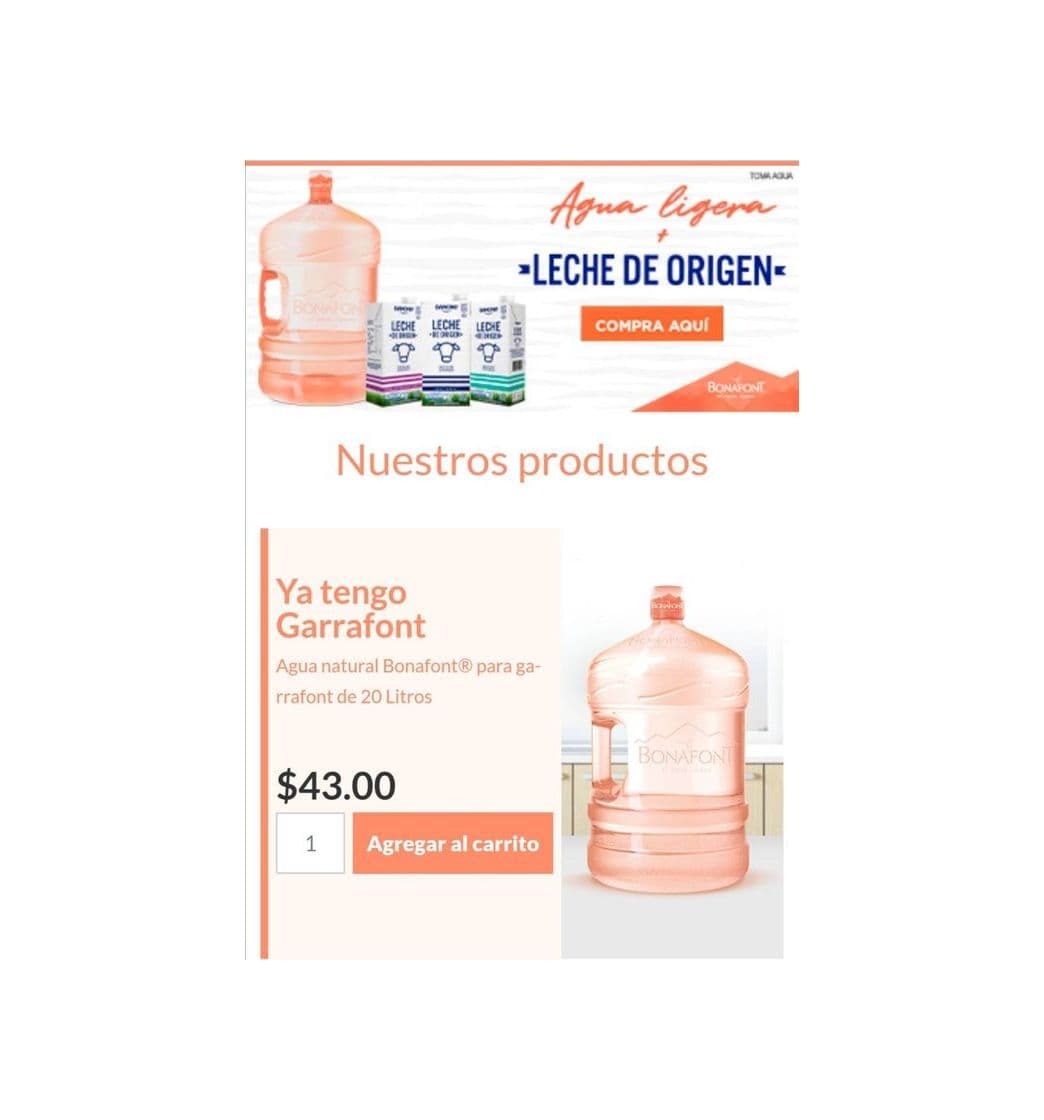 Product Agua Bonafont