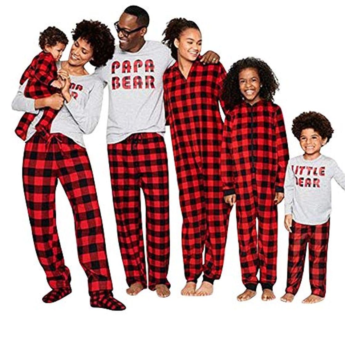 Moda Pijama Familiar de Navidad Invierno Dos Piezas Pantalon y Camiseta Conjunto Mama Papa y Bebe Ropa Igual para Toda la Familia Sleepwear Traje de Domir Nightwear Sleepsuit Pijamas Navideños Familiares