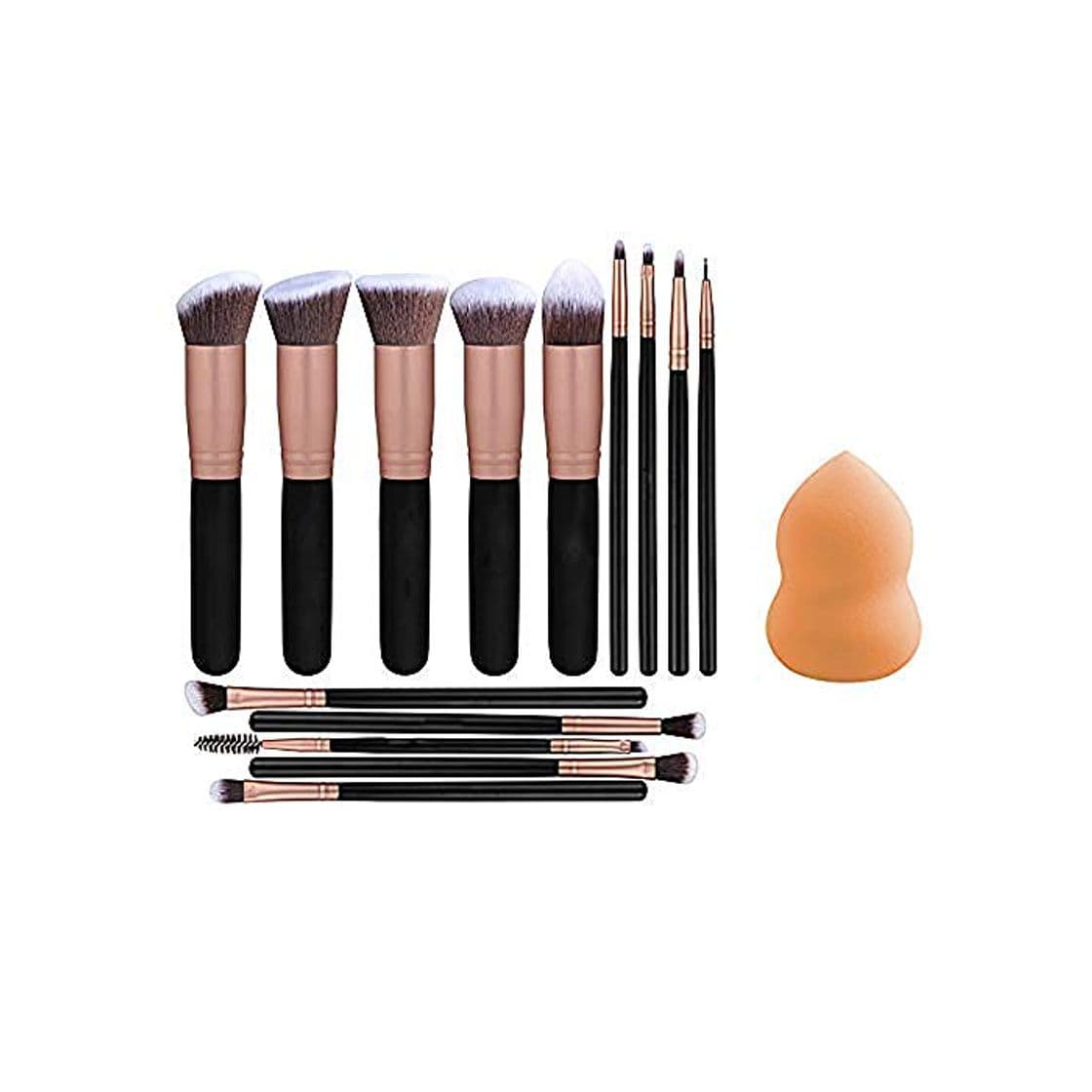 Producto Pinceles de Maquillaje Profesional Set 14 Pcs Brochas de polvo de base