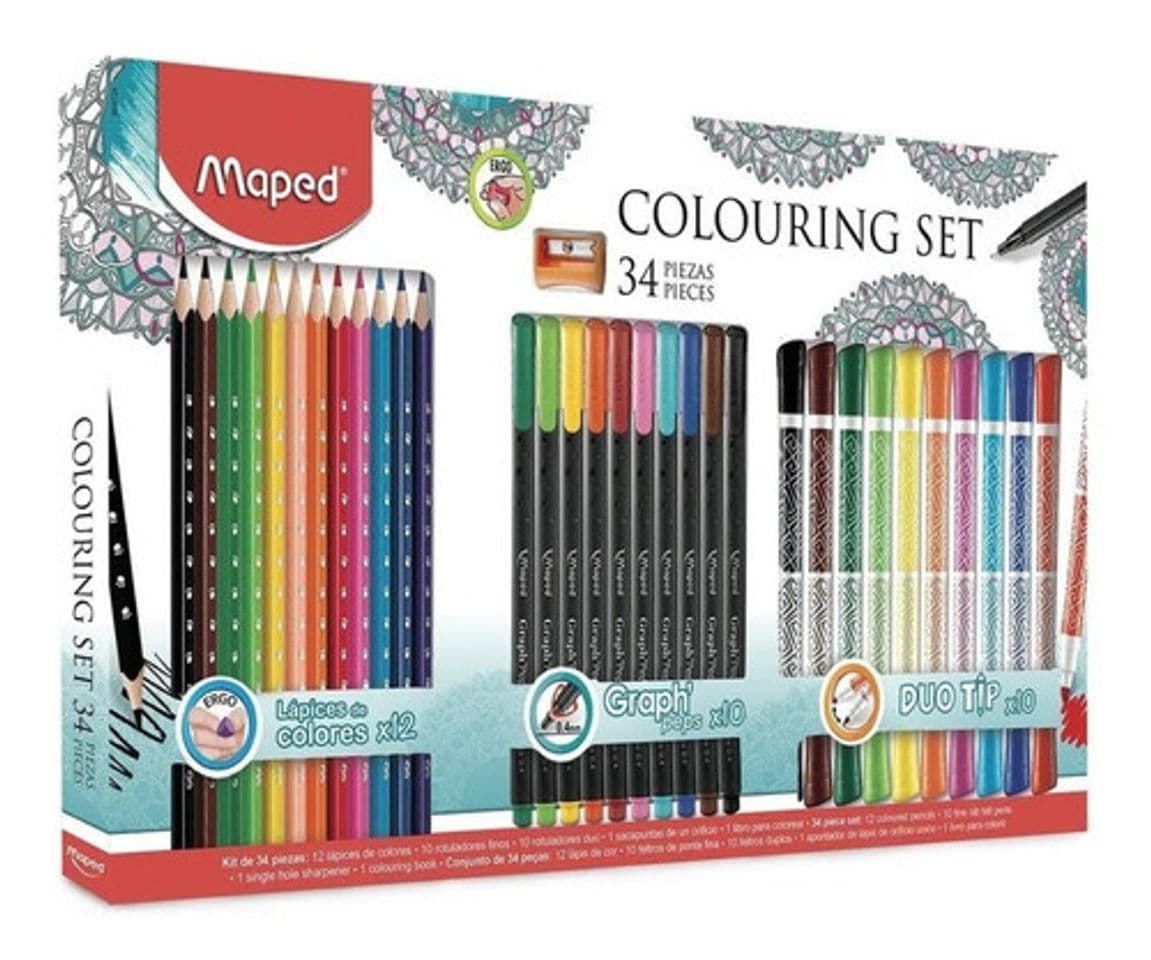 Fashion Set 34 Piezas Maped Plumones Duales Graph Peps Colorear