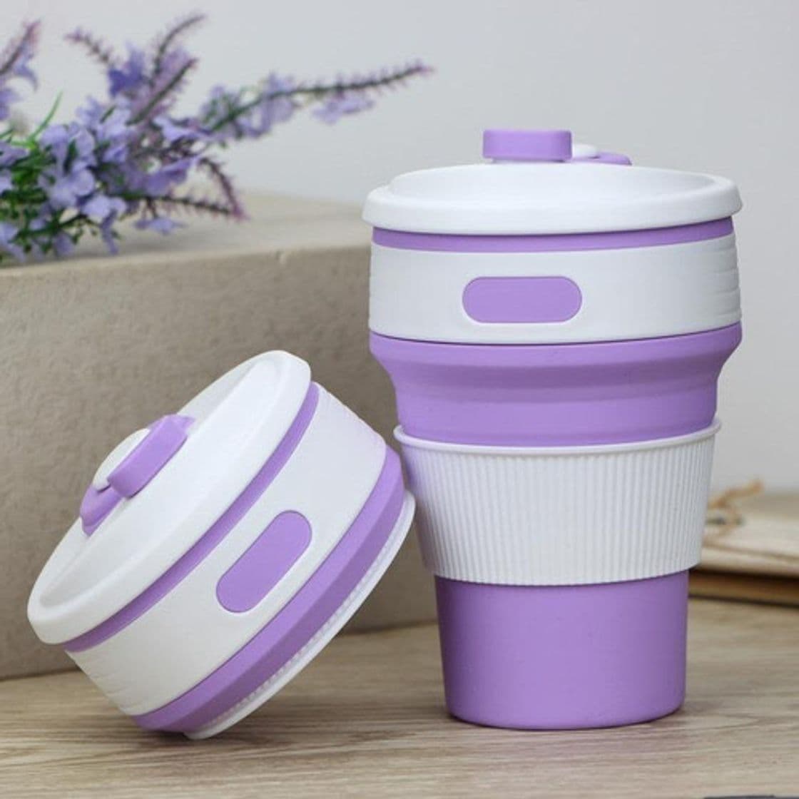 Fashion Vaso Taza Térmo Plegable Silicón Reutilizable 350ml