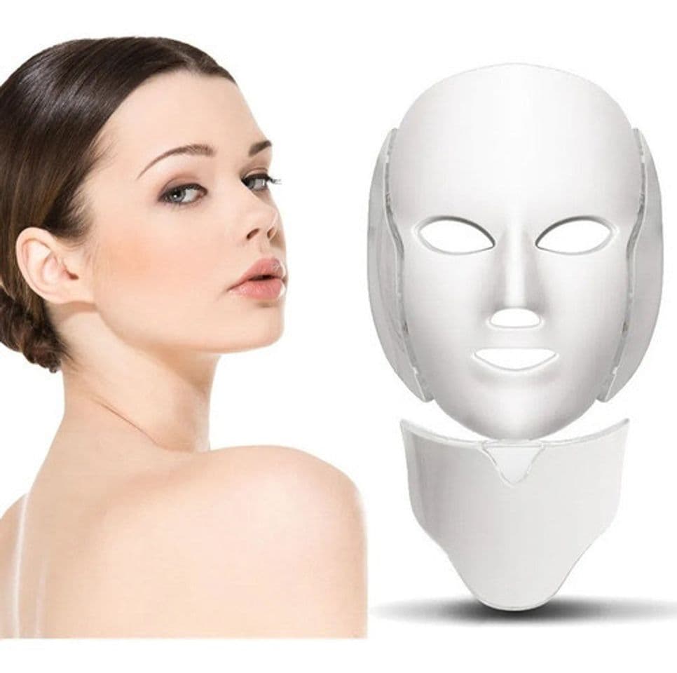 Fashion Mascarilla P/rostro Y Cuello Antiarrugas C/luz Led 7 Colores