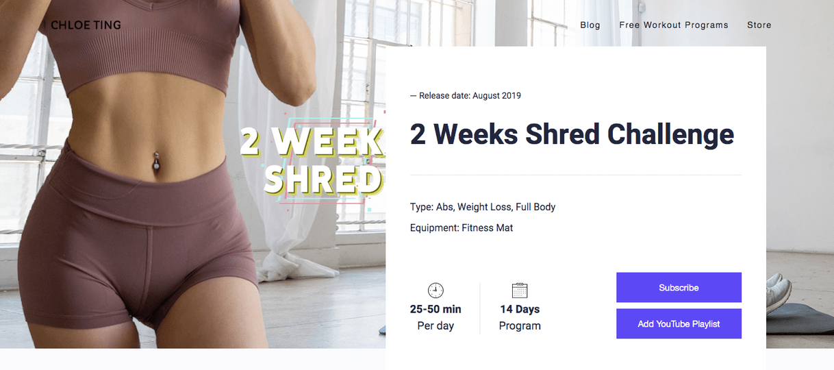 Moda 2 weeks shred challenge 