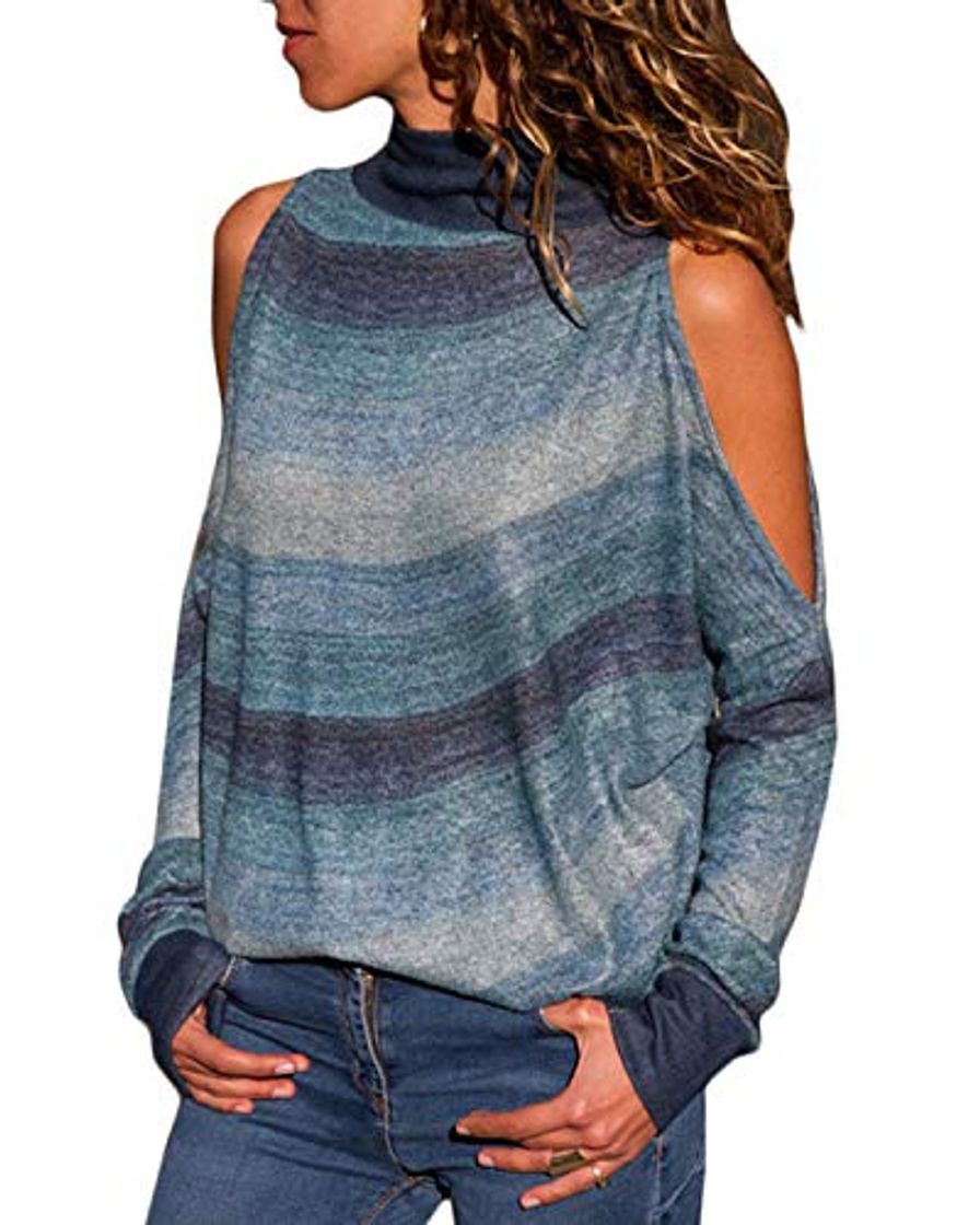 Producto YOINS Blusa suelta casual de cuello alto y mangas largas