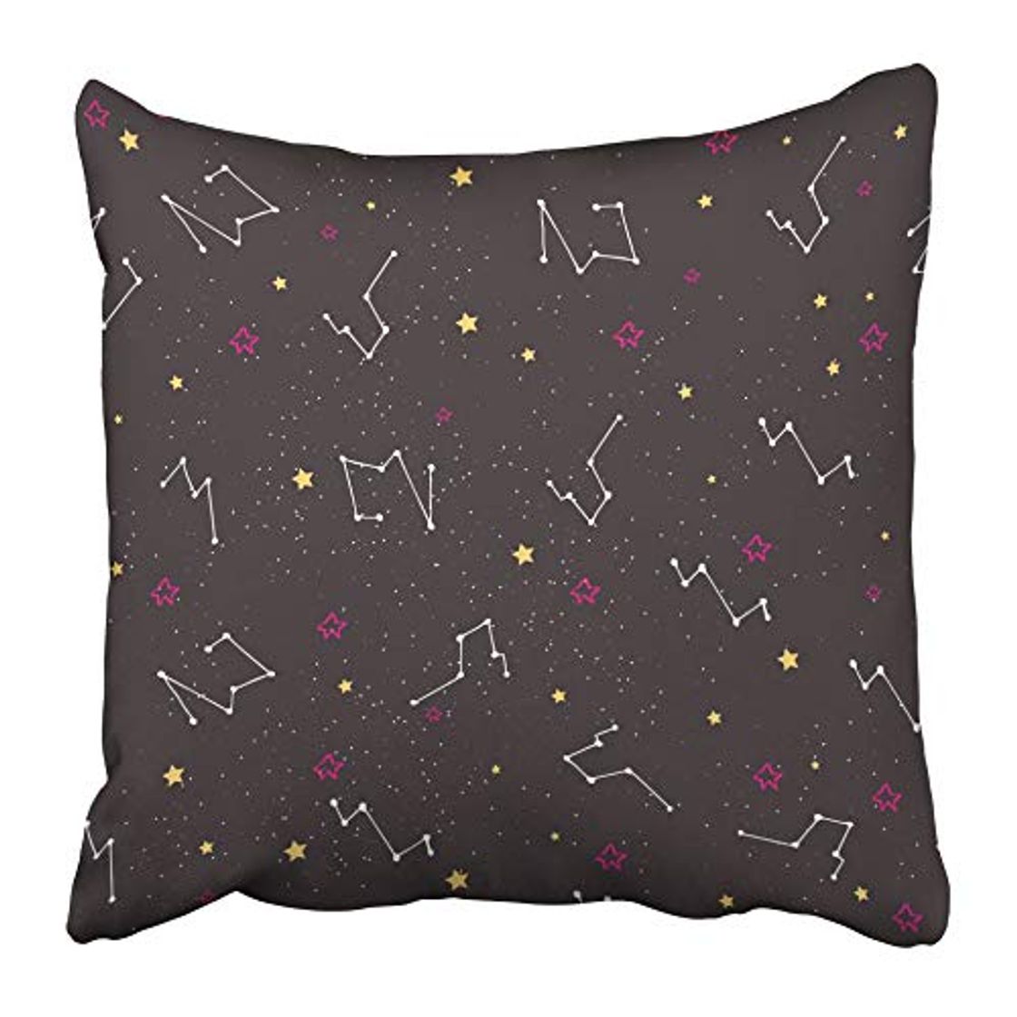 Producto ETGeed Fundas de Almohada Azul Constelaciones del Zodiaco Azul Diseño de Estrellas Cielo Nocturno Bosquejo Rosado Astronomía Abstracta Negros