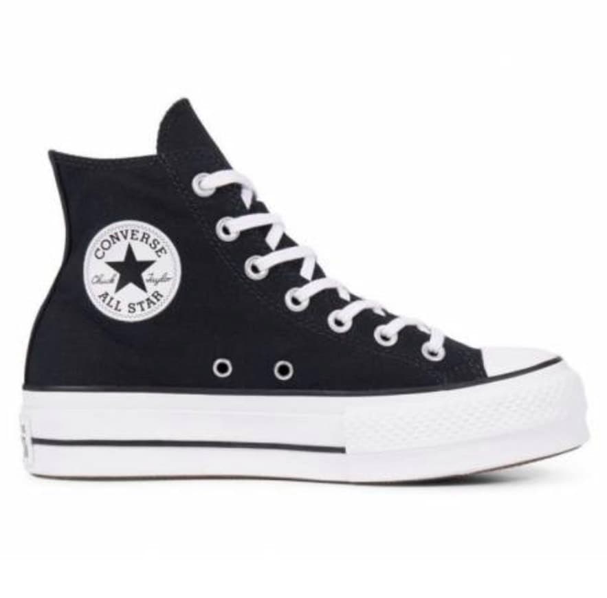 Fashion Converse plataforma negras