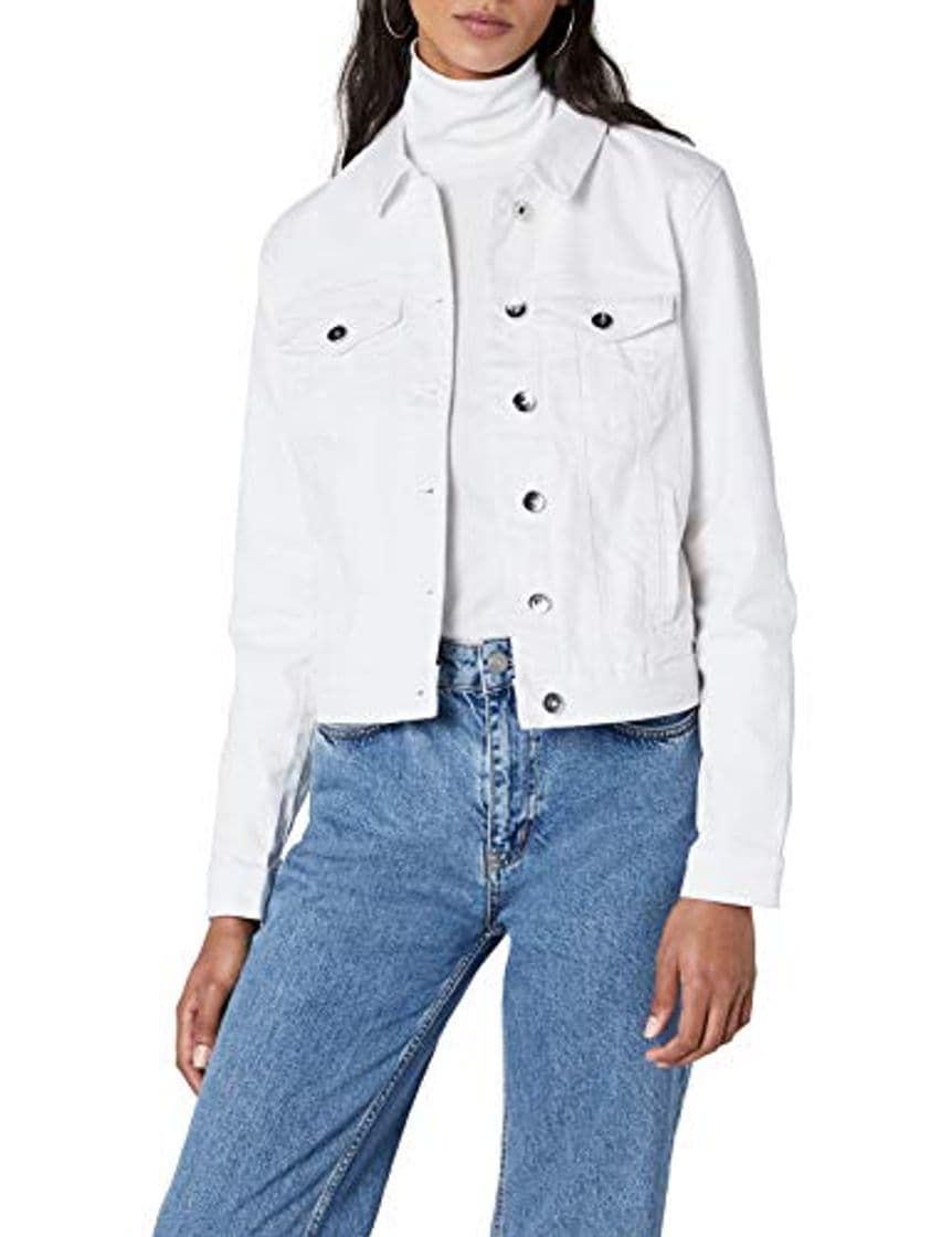 Fashion Vero Moda Vmhot SOYA LS Denim Jacket Mix Noos Chaqueta, Blanco