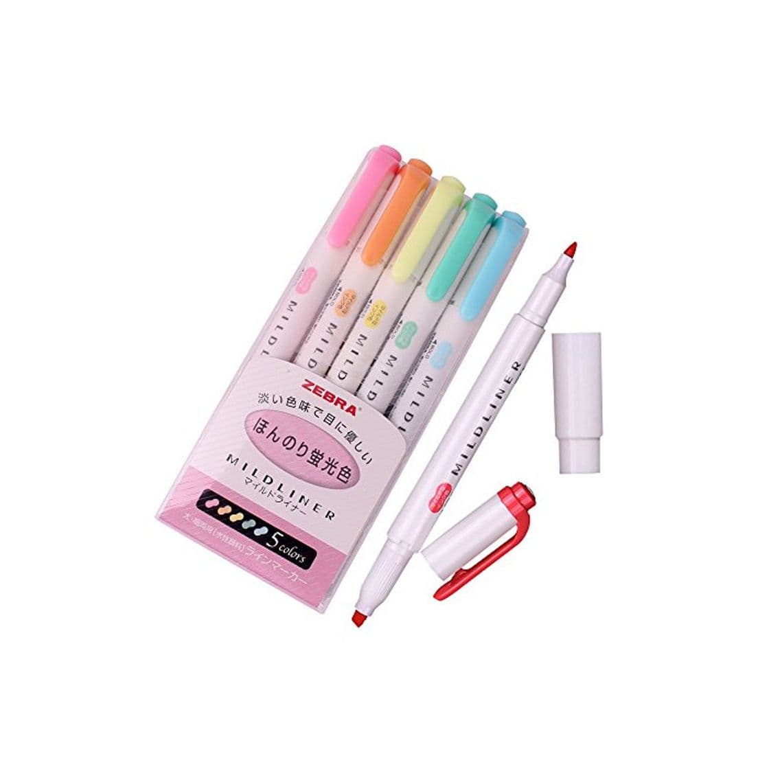 Product Zebra Mildliner Color suave doble cara rotuladores marcadores de profundidad, cálido y