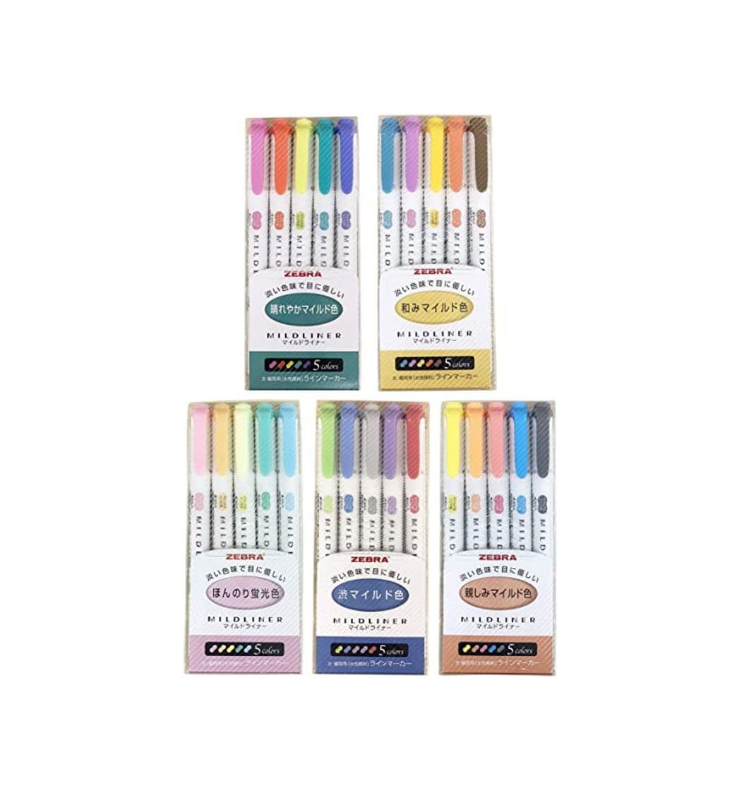 Product Zebra Mildliner - Juego completo de 25 colores