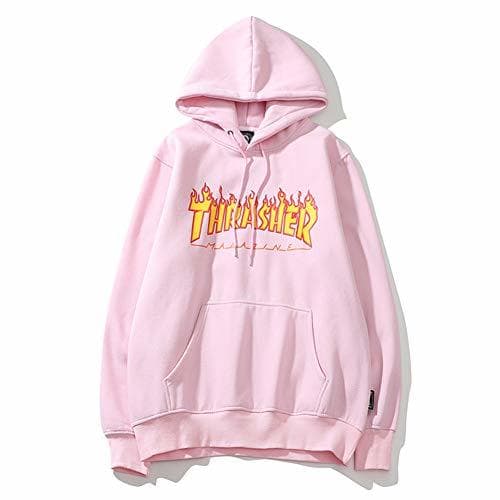 Product CLST Thrasher Sudadera con Capucha y Estampado de Llamas Sudaderas Hip Hop